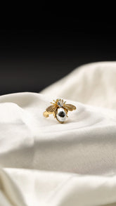 Honeylit Statement Ring